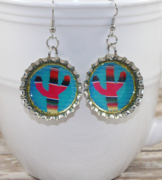 Sarape Cactus Earrings