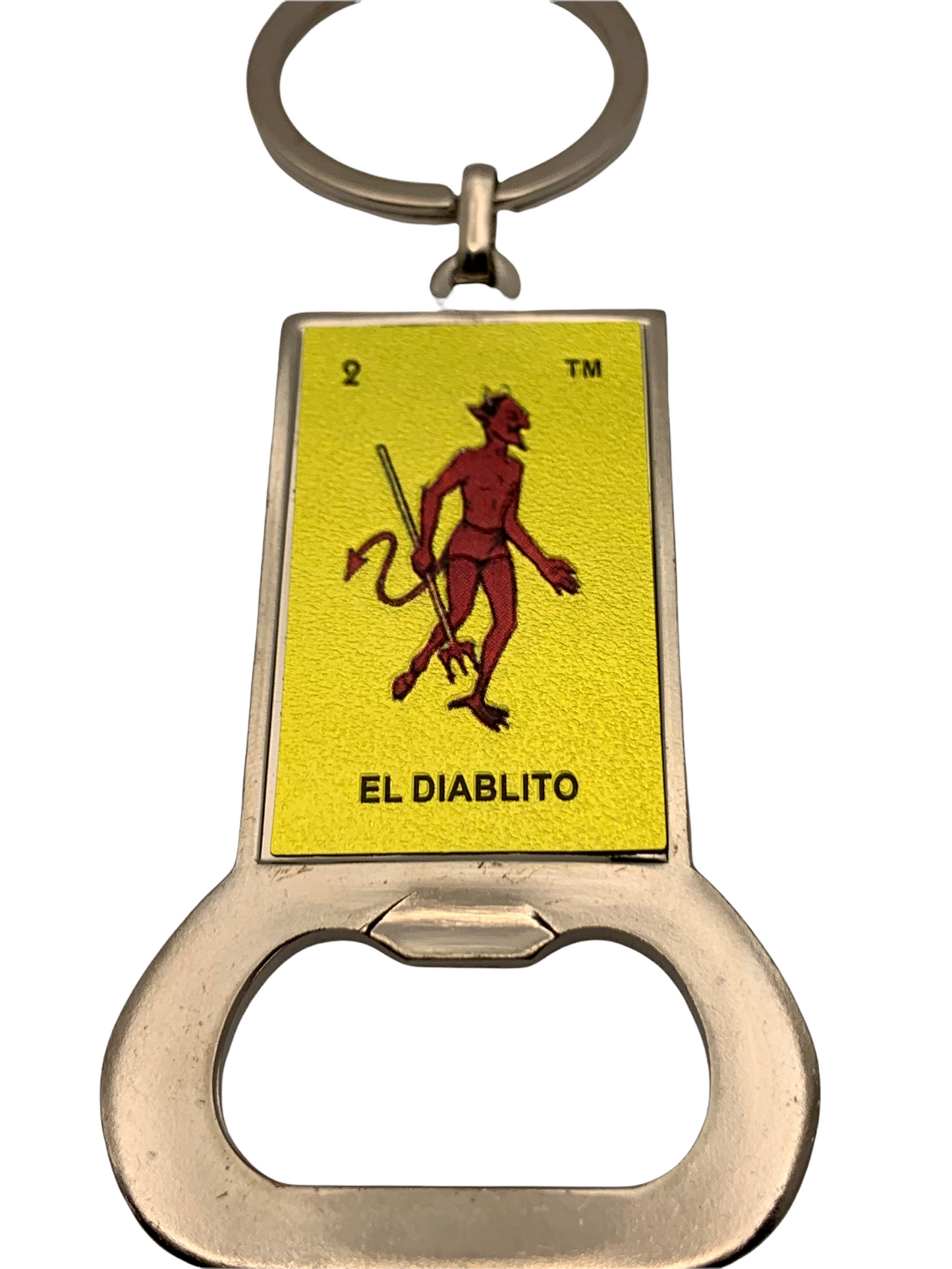 Mexican Loteria “El Diablito” Keychain Bottle Opener