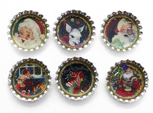 Vintage Christmas Magnet Set