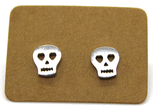 Mini Stainless Steel Skull Earrings