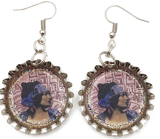 Gypsy Bottle Cap Earrings