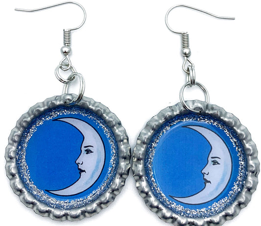 “La Luna” Bottle Cap Earrings